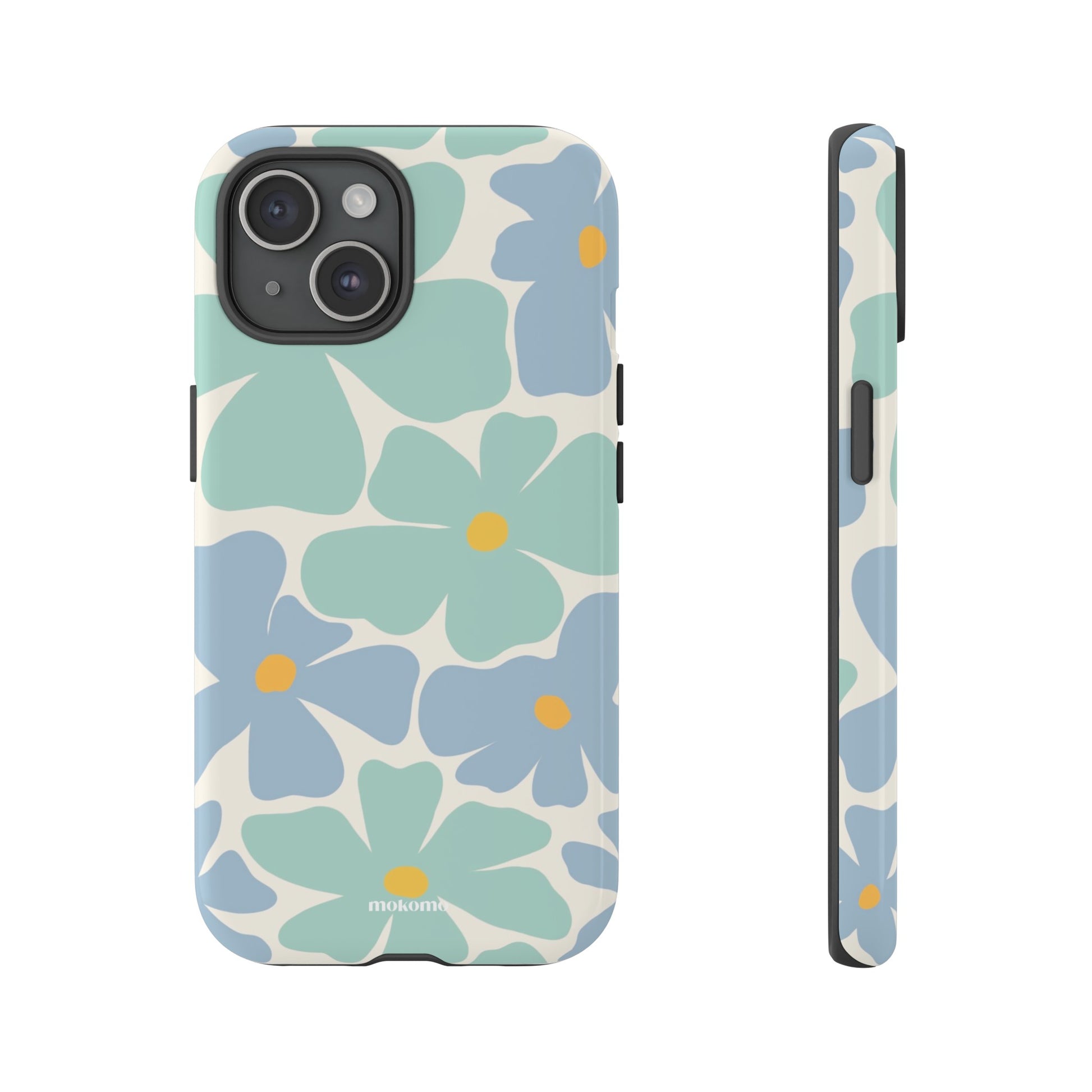 Light Blue and green iPhone 15 case design 